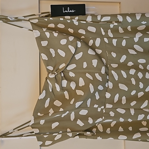 Midi green spotted dress from LuLus - Picture 3 of 4